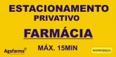 1 Placa em PS Para Estacionamento 1,22x61 cm