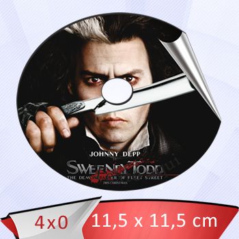 10 Bolacha de cd adesivo - Tam. 11x11 - Adesivo - 4x0
